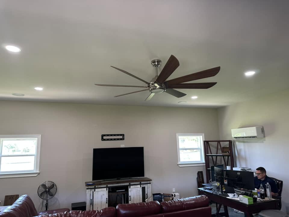 Ceiling fan — living room install