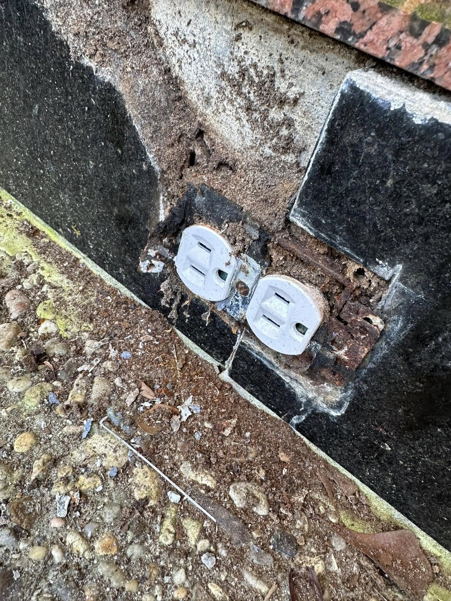 Damaged outdoor GFCI — replaced