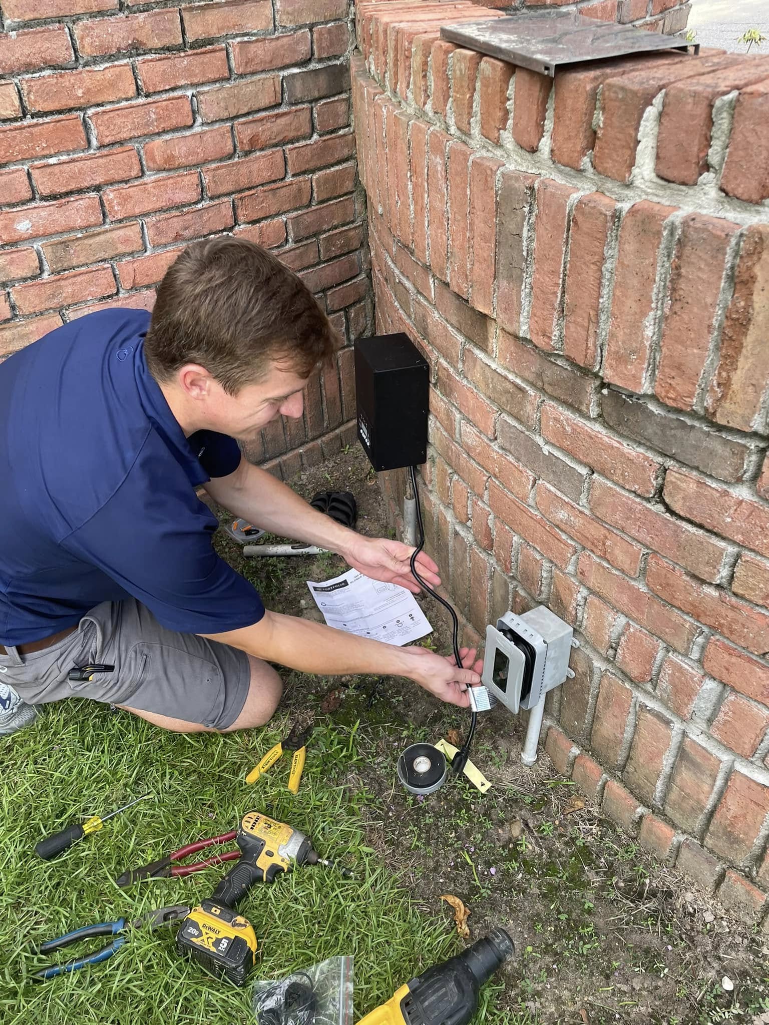 Ground box install — Moore Electric on the job