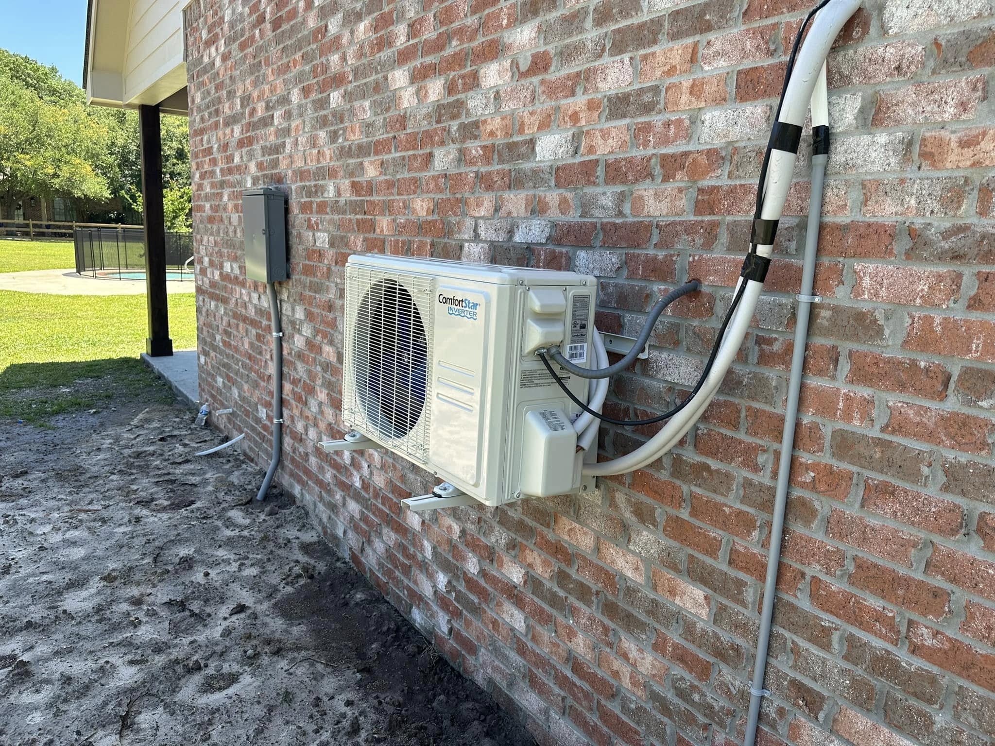 Conduit run for mini-split unit